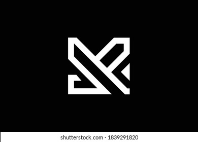 Initial SR RS modern monogram and elegant logo design, Professional Letters Vector Icon Logo on black background.