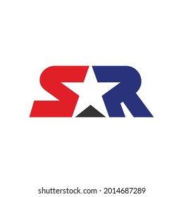 Initial SR Star logo design