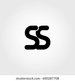 initial ss black business logo