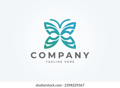 Initial SS butterfly Logo. modern and minimalist letter S and butterfly wing combination. Flat design logo template. vector illustration