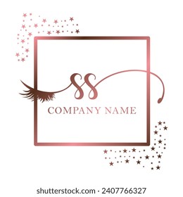 Initial SS calligraphy company eye and eyelash handwriting