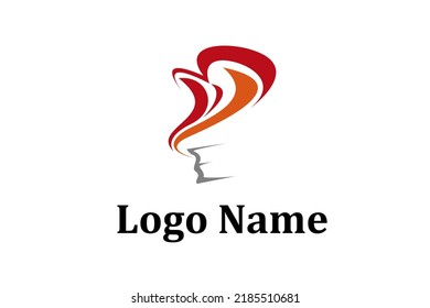 Initial SS Smoke Fire Flame Torch Burn logo design inspiration