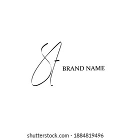 S T ST Erstmalige Handschrift oder handgeschriebenes Logo für die Identität