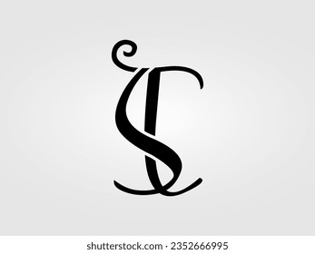 Initial ST letter Logo Design vector Template. Monogram, lettermark ST logo Design