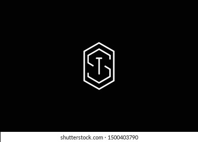 Initial ST TS Letter Logo Design Vector Template. Monogram and Creative Alphabet S T Letters icon Illustration.