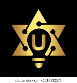 Initial Star Logo combine with letter W vector template