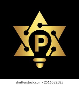 Logotipo inicial de la estrella combinado con la letra W Plantilla de Vector