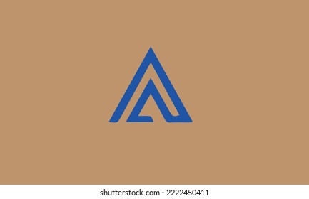 initial A star logo design