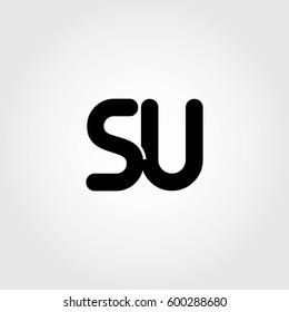 initial su black business logo