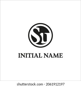 Initial SU Logo Template. Minimalist letter logo template design