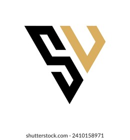 Initial SU Triangle Logo Design