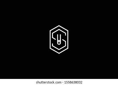 Initial SU US Letter Logo Design Vector Template. Monogram and Creative Alphabet S U Letters icon Illustration.