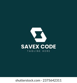 Initial SVX Letter Coding logo design