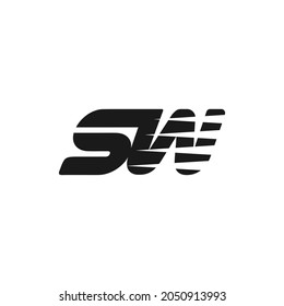 diseño inicial del logotipo de ropa SW