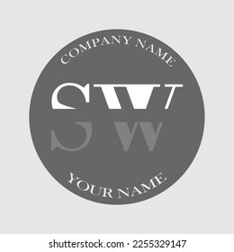 Initial SW letter logo typography elegant modern illustration monogram creative
