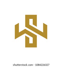 Initial SW Logo Template. Vector Ilustration