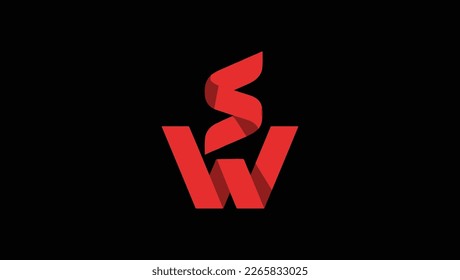 Initial SW Monogram Logo Design