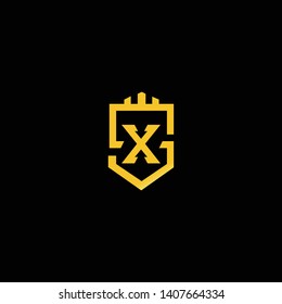 Initial SX X Home Logo design. Real estate business logo in black background