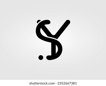 Initial SY letter Logo Design vector Template. Monogram, lettermark SY logo Design