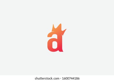 Initial Symbol A for icon, letter logo a and crown design