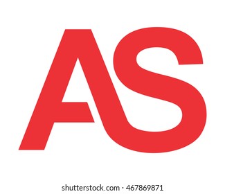 AS initial symbol typography typeface typeset logotype alphabet image vector icon