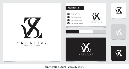 Vector inicial de diseño de logotipo SZ o ZS