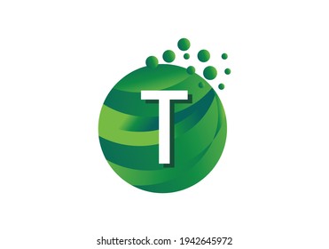 Initial T abstract 3d alphabet company letter logo design vector icon template