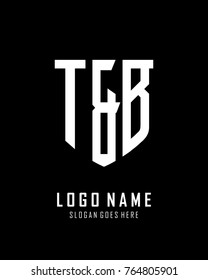 Initial T & B abstract shield logo template vector