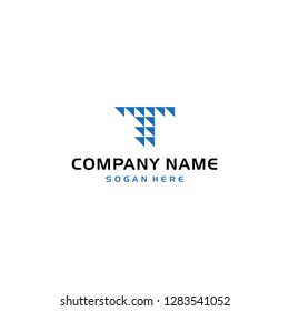 initial T company logo template