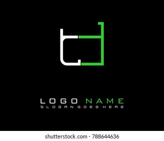 Initial T & D minimalist logo template vector