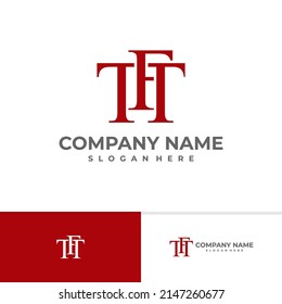 Initial T F T logo design vector template, Creative T logo design concepts