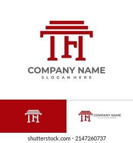 Initial T F T logo design vector template, Creative T logo design concepts