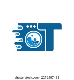 Initial T Fast Laundry Logo Design