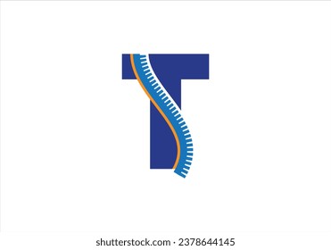Initial T with gear template logo