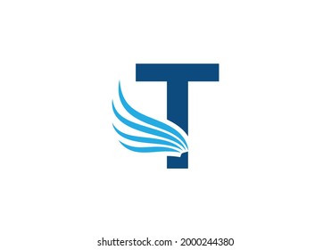 Initial T Letter Logo With Creative Modern Business Typography Vector Template. Falcon Logo Concept