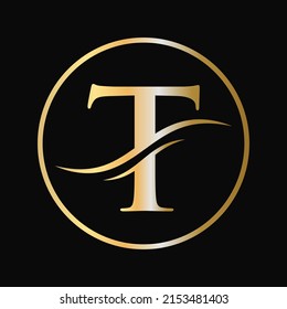 Initial T Letter Logo Creative Modern Typography Vector Template. Abstract Letter T Logotype Design