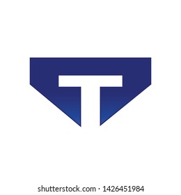 Initial T Lettermark Symbol Design