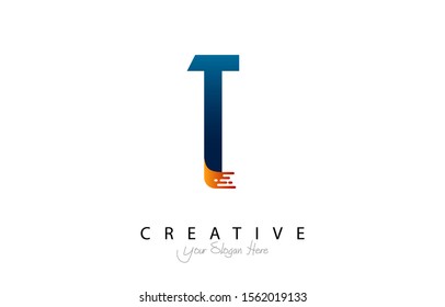 Initial T Modern Trendy Design Logo. Letter T Icon Logo with line and dot style Vector Illustration.