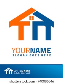 Initial T & N real estate logo template vector