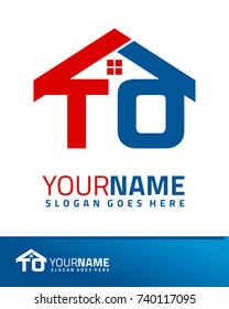 Initial T & O real estate logo template vector