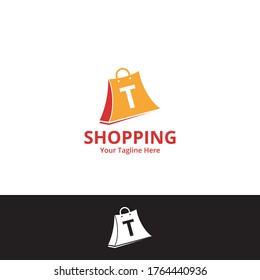 Initial  T Shop Logo designs Template. Illustration vector graphic of  letter T and shop bag combination logo design concept. Perfect for Ecommerce,sale, discount or store web element. Company emblem