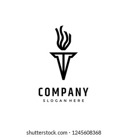 Initial T for Torch logo
