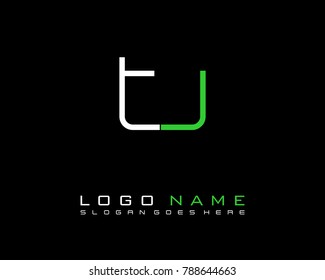 Initial T & U minimalist logo template vector