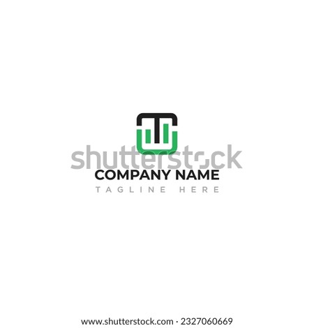 initial T and U vector logo perfect for Marketing industry