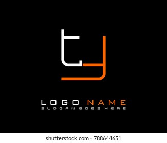Initial T & Y minimalist logo template vector