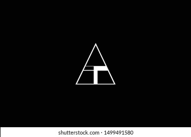 Initial TA AT Letter Logo Design Vector Template. Monogram and Creative Alphabet T A Letters icon Illustration.
