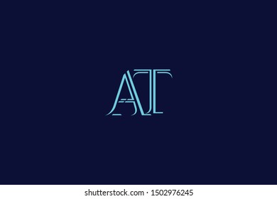 Initial AT TA Letter Logo Design Vector Template. Monogram and Creative Alphabet T A and Z Letters icon Illustration.