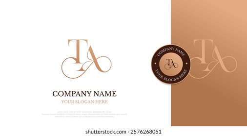 Initial TA Logo Design Vector