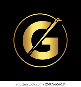 Initial tailor Logo combine with letter G vector template