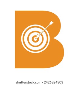 Initial Target Logo combine with letter W vector template